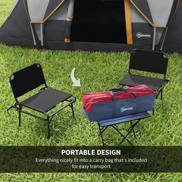5-6 Man Dome Camping Tent - Light Grey and Black