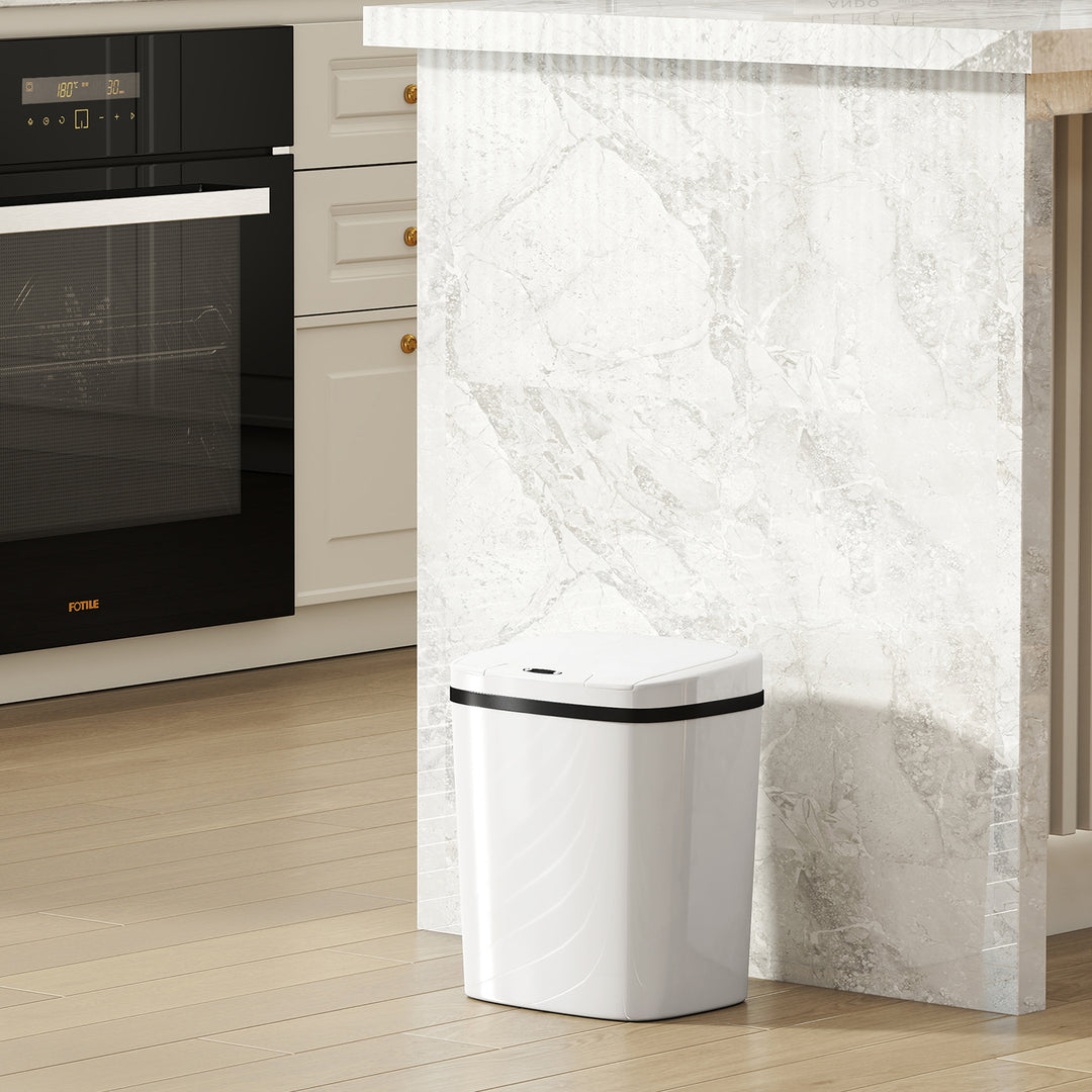 15L Sensor Bin, Automatic Touchless Kitchen Bin, Easy Clean, Battery Operated for Home Office, Bedroom, Bathroom