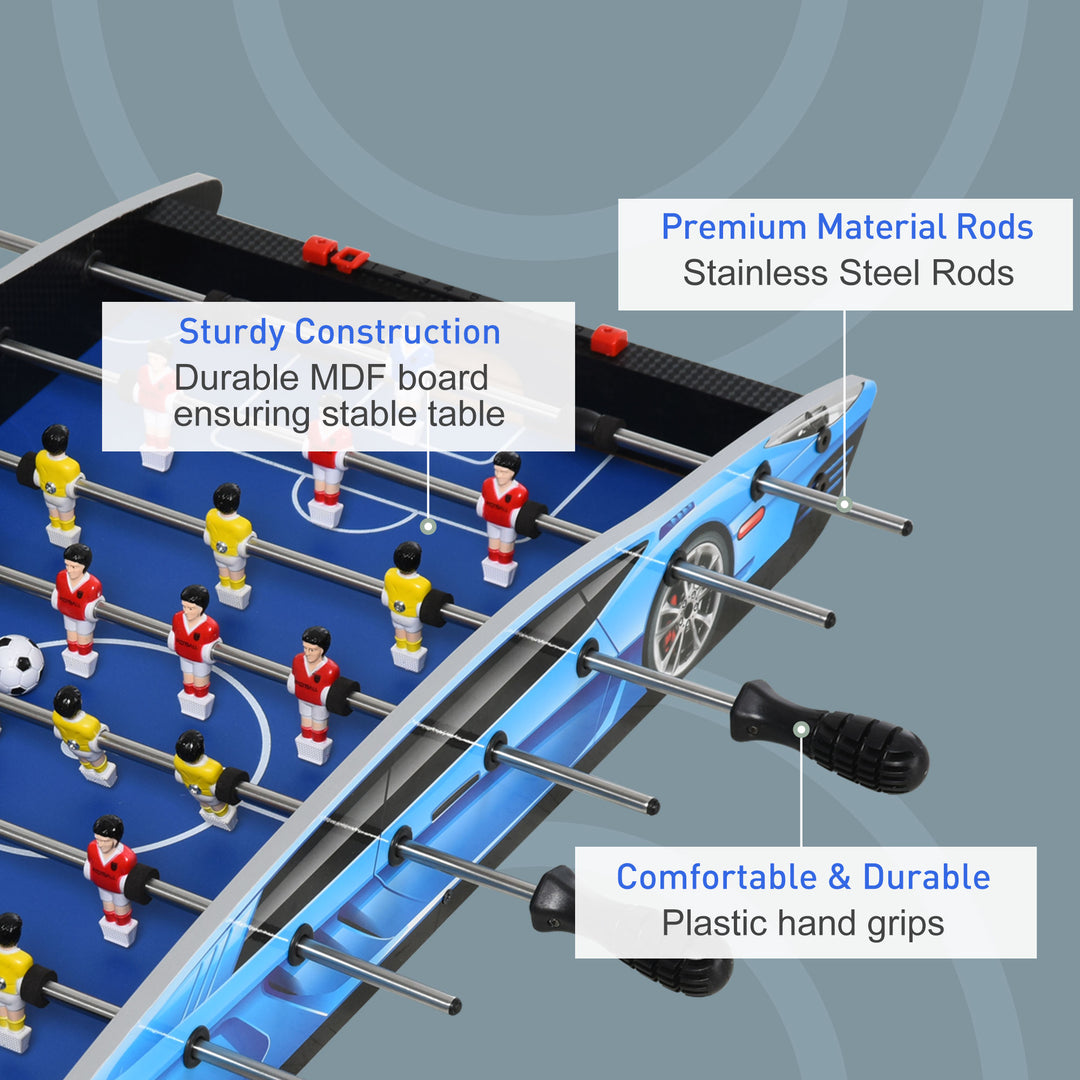 HOMCOM 2ft Foosball Table Football Game Table Arcades Competition Sized for Indoor, Game Room, Bars