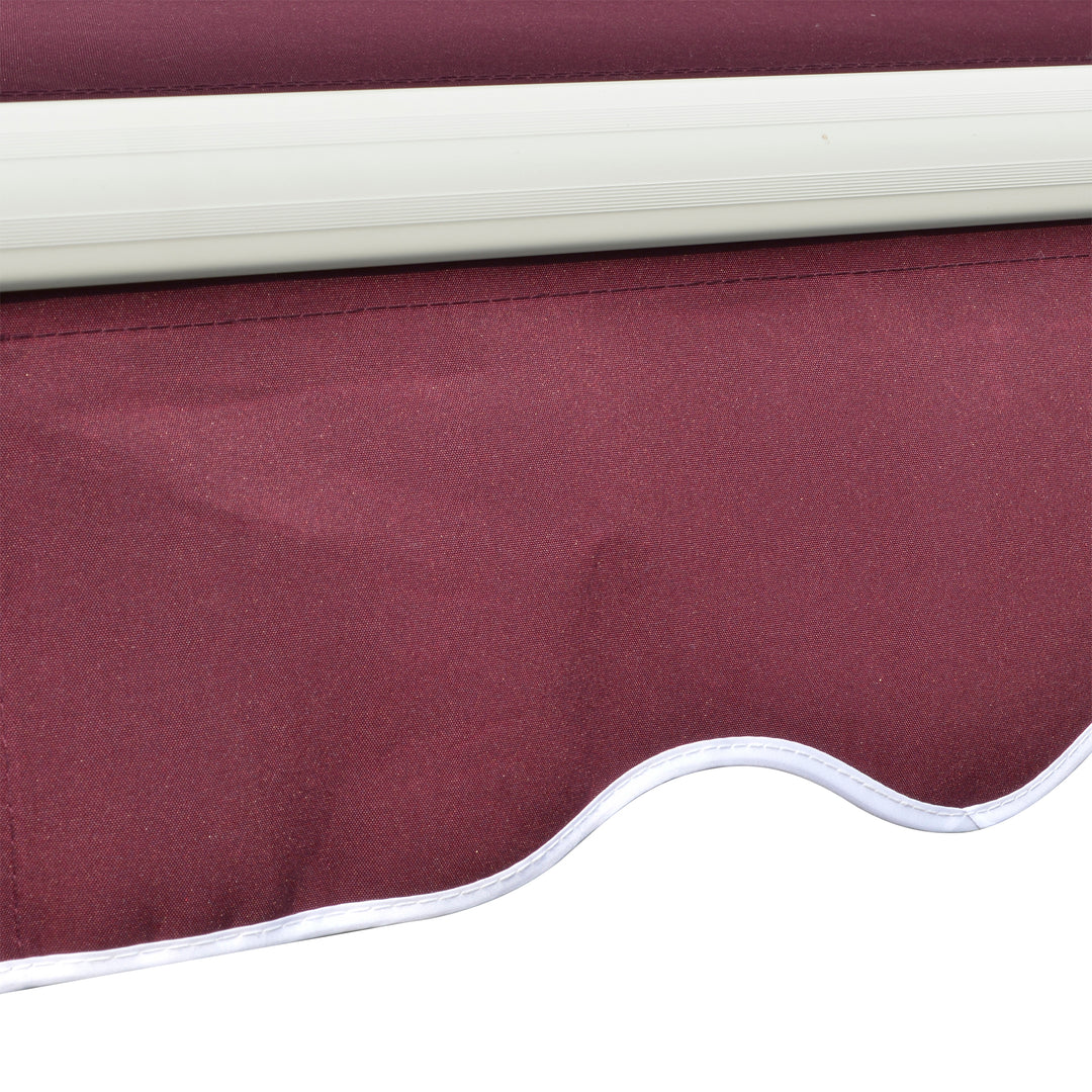 Manual Retractable Awning, 3x2.5 m-Red