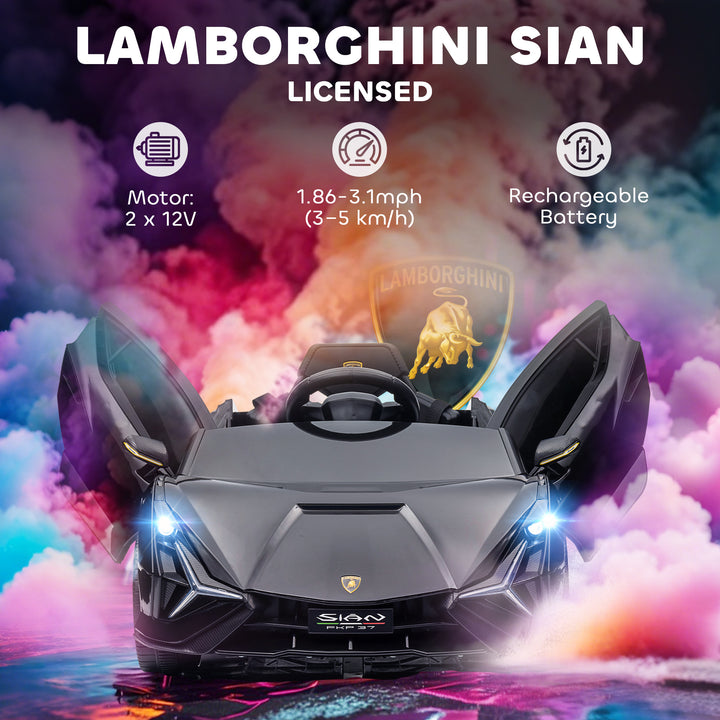 Lamborghini Sian Licensed Electric Car for Kids, 12V Kids Electric Rid