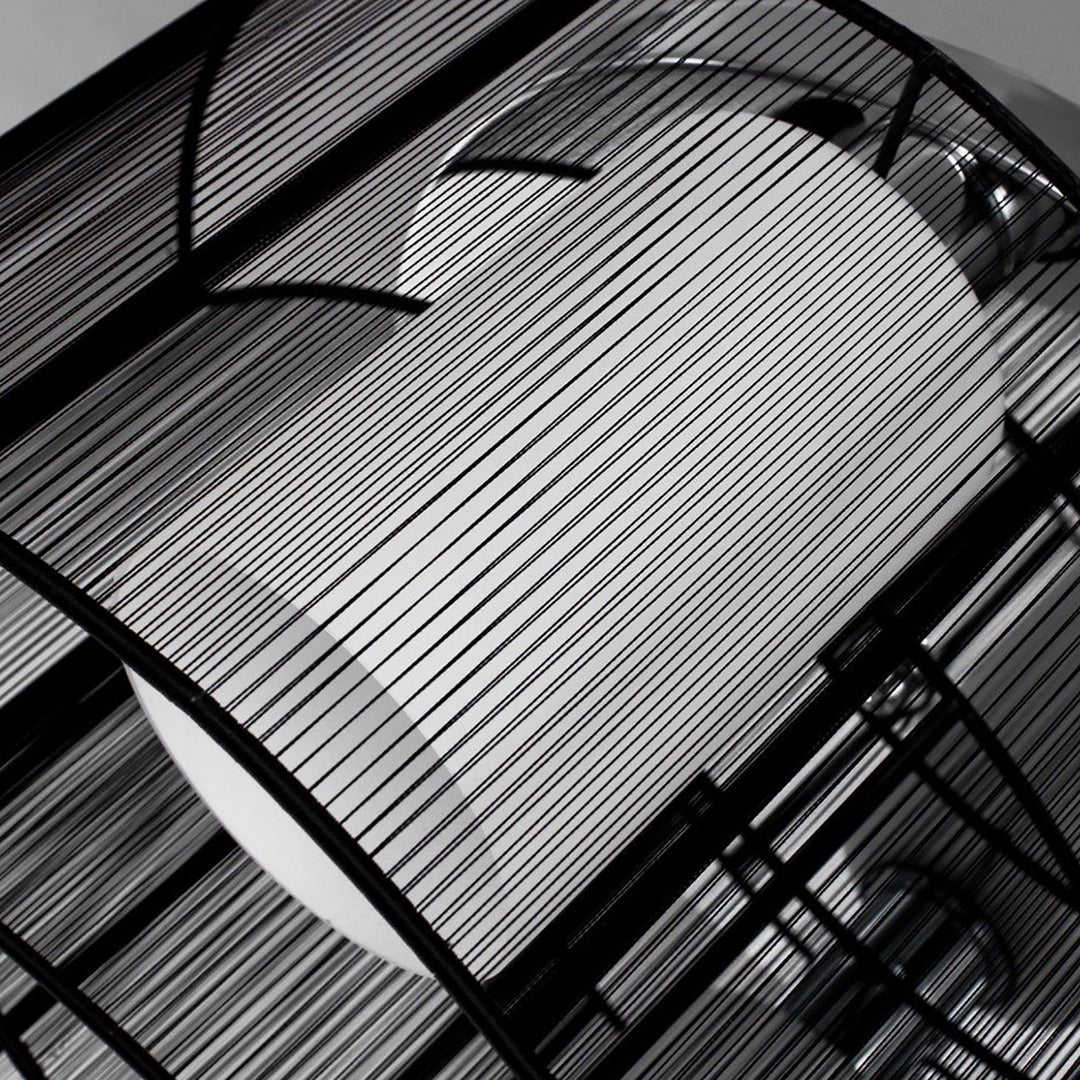 MCL Modern Chandelier, Semi-Flush Mount Ceiling Light with 2 Light, E27 Bulb Base for Hallway, Dining Room, Living Room, White and Black