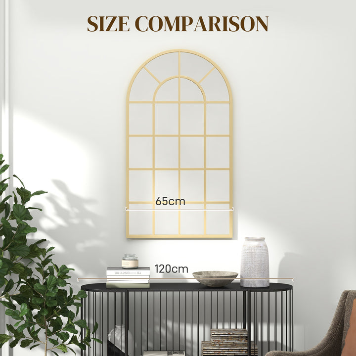 110 x 65 cm Arched Decorative Wall Mirror for Bedroom Living Room, Mod