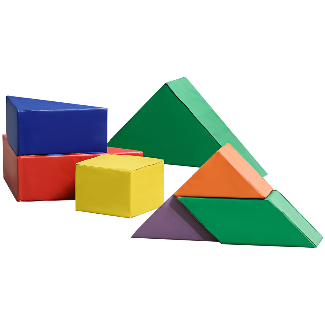7 Piece Kids Soft Foam Puzzle Play Set Interlocking Toddler Learning Blocks Comfortable Safe Floor Indoor Outdoor Active Play Structure
