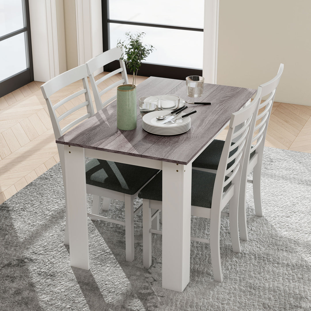 Dining Table for 4-6 People, Kitchen Table with Wood Effect for Dining