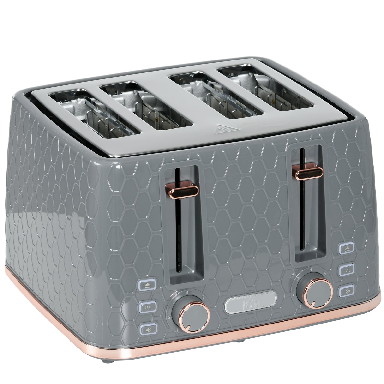 Four-Slice Honeycomb Toaster - Grey