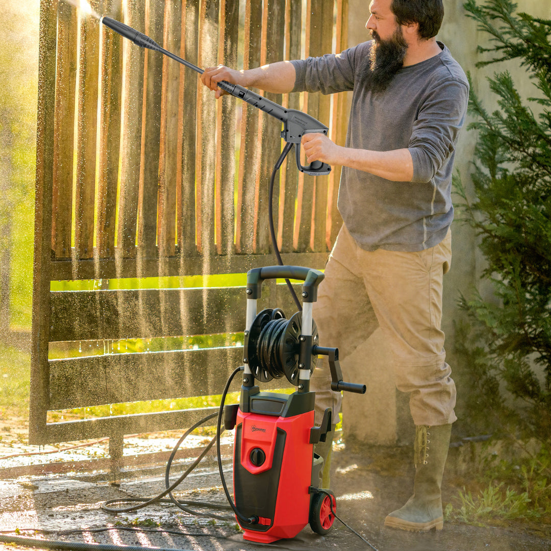 MCL 150-Bar Pressure Washer, with Accessories - Red/Black