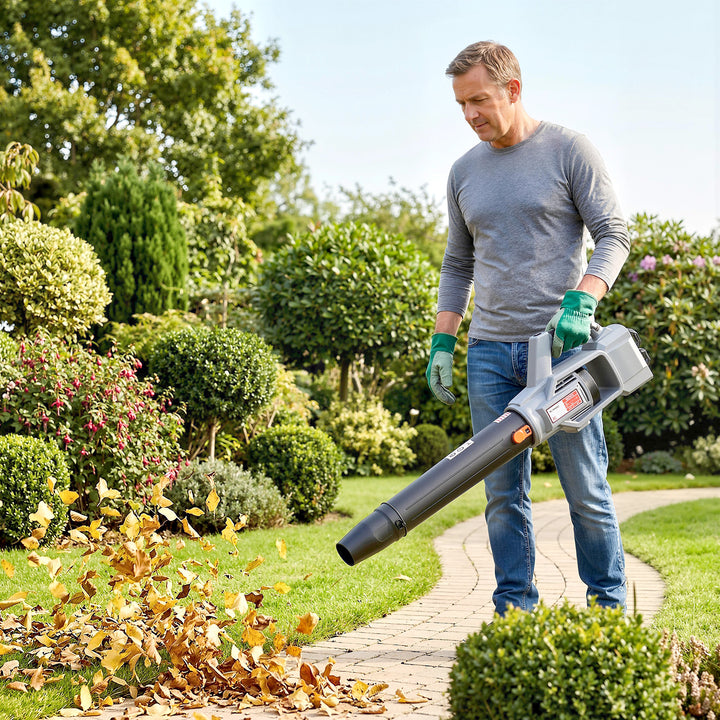 Leaf Blower Cordless with 2 x 4000mAh Batteries &amp; Charger, 36V Lightwe