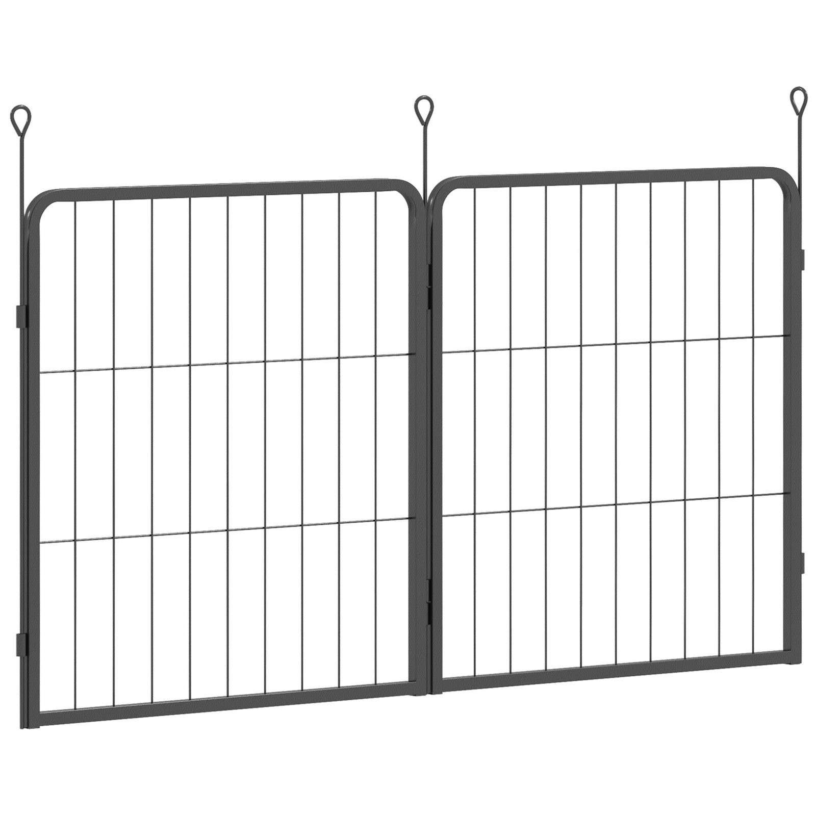 Two-Piece Dog Pen Expansion Pack for Small Dogs, 60cm Tall Animal Pen with Three Connecting Stakes