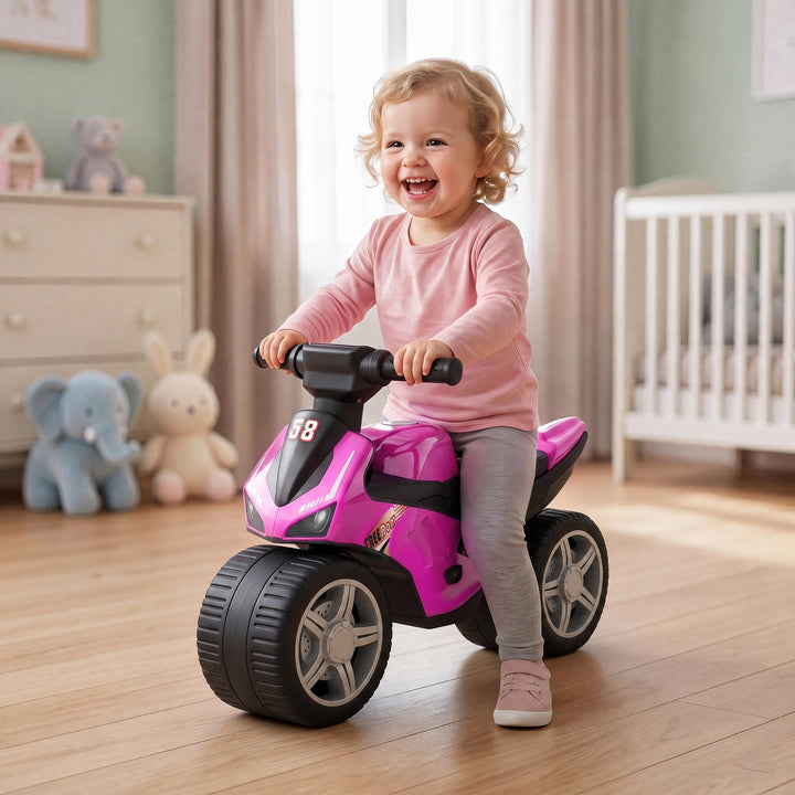 Balance Bike with Music Extra-Wide Wheels Toddler Bike for Boys Girls 