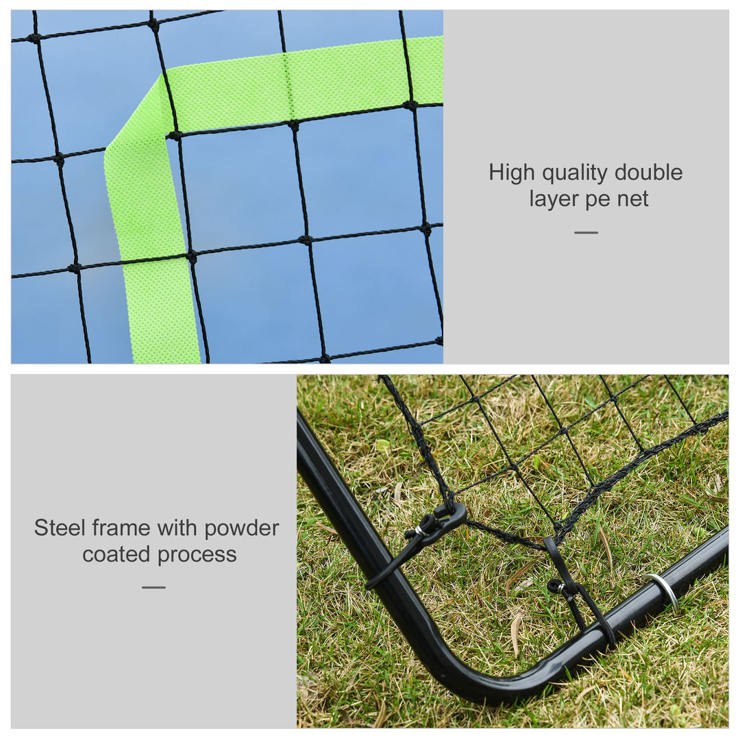 HOMCOM Rebounder Net Playback Soccer Football Game Spot Target Ball Rebounders Training Equipment Play Teaching | Aosom UK