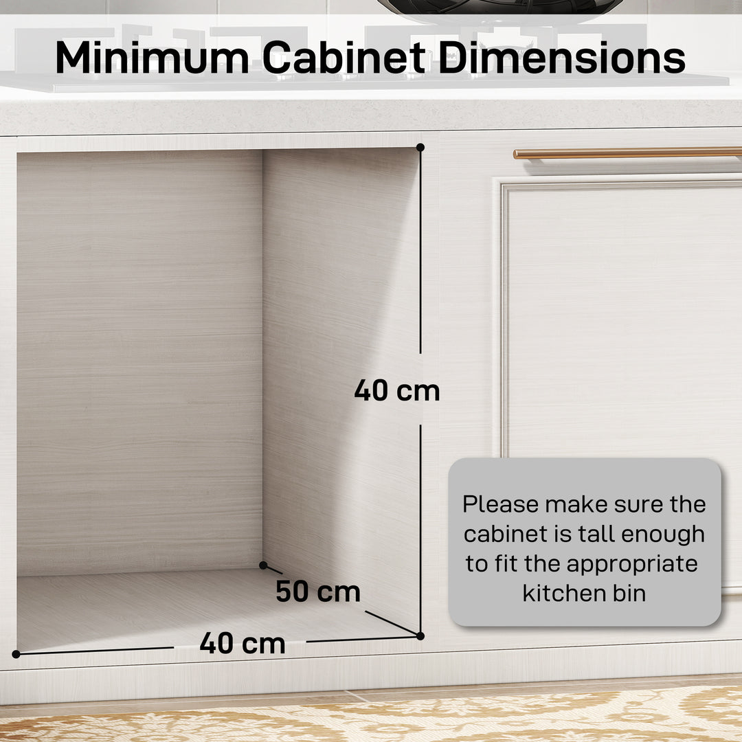 Pull Out Bin, Under Sink Bin - 3 Removable Compartments (15L + 2 x - view 6