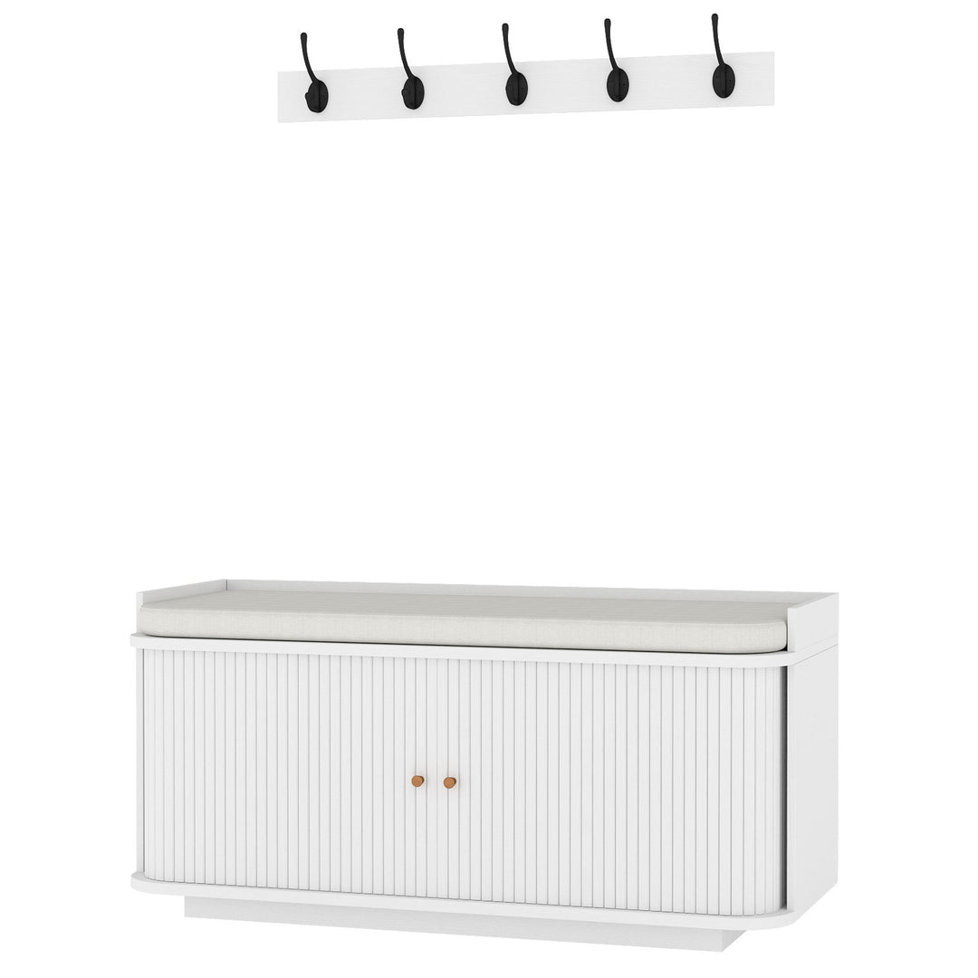 Hallway Storage Unit, Hallway Furniture Set with Shoe Storage Cabinet - White