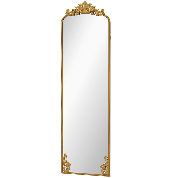 Full Length Mirror, 50 x 160 cm Floor Mirror with Baroque Metal Frame 