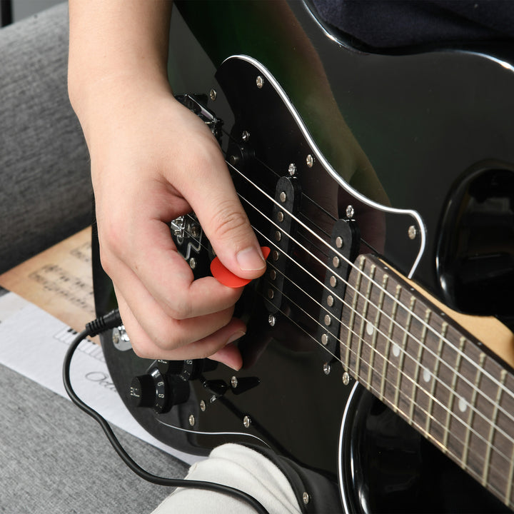 Six-String Electric Guitar, with 15W Amplifier, Digital Turner, Picks, Shoulder Strap, Case Bag