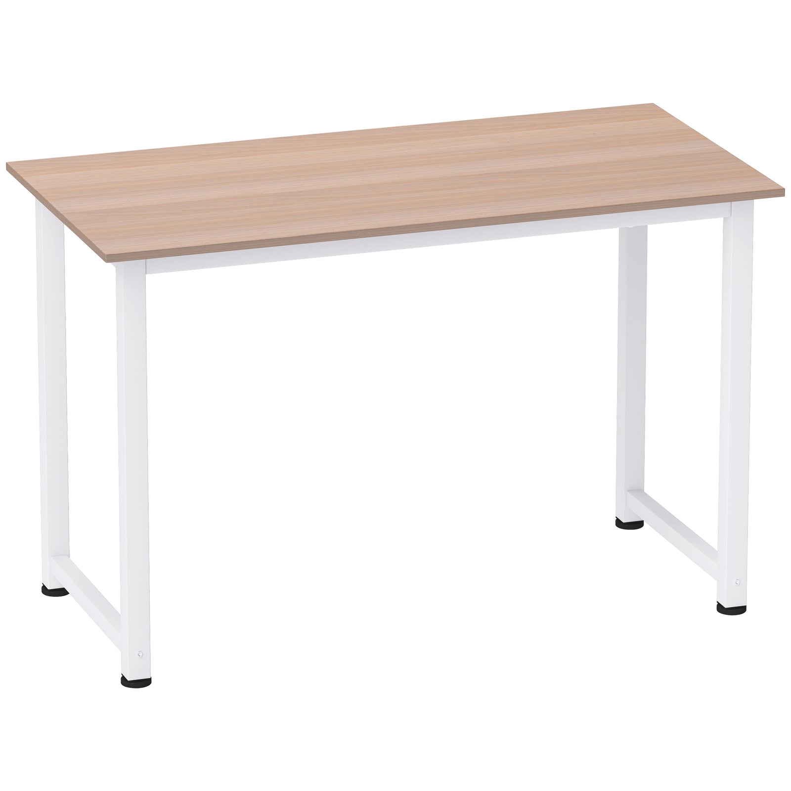 Computer Desk, Writing Table, 120 x 60 x 76cm Workstation for Home Office, Study with Metal Frame, Simple Assembly, White