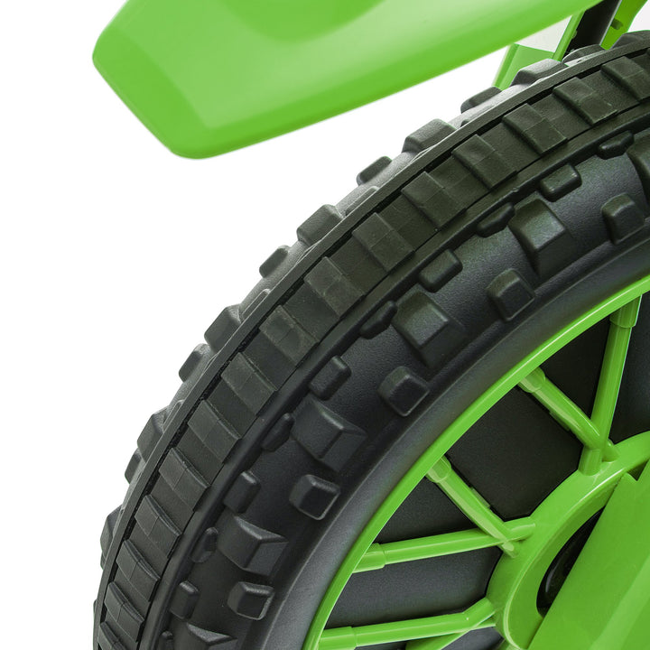MCL 12V Kids Electric Motorcycle Ride-On, with Training Wheels, for Ages 3-6 Years - Green