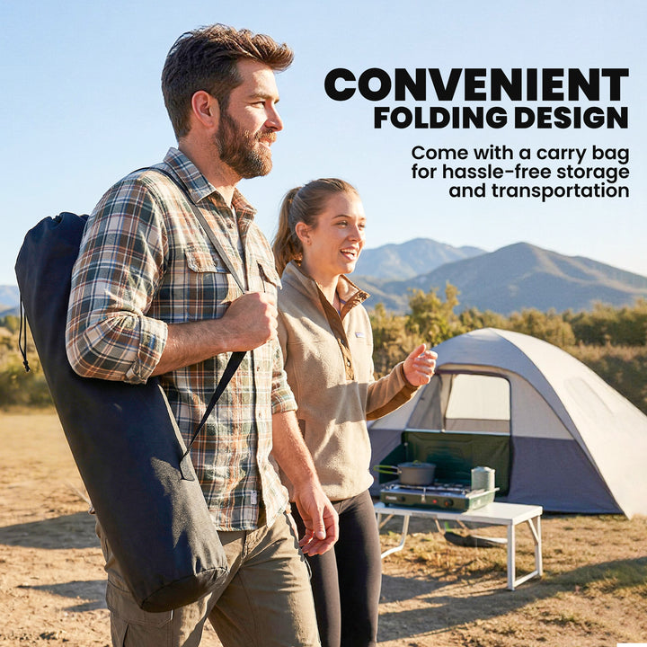 Padded Camping Chair Adults Heavy Duty Folding Chair Side Pocket Cup H