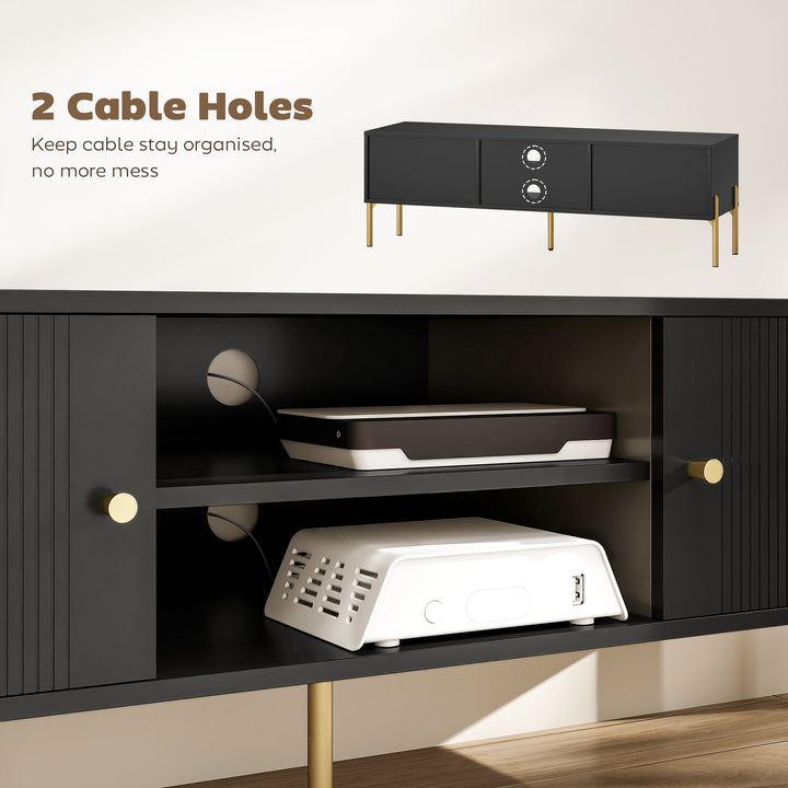 TV Stand for TVs up to 65", Entertainment Center with 2 Open Shelves, 