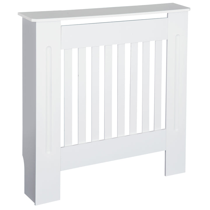 MCL Slatted Radiator Cover Painted Cabinet MDF Lined Grill in White (78L x 19W x 81H cm)