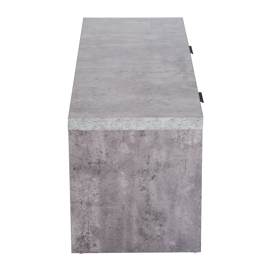 MCL TV Stand for TV up to 55", 2 Doors TV Cabinet with Open Shelves, TV Unit TV Table for Living Room Bedroom Entertainment Room, 120L x 40W x 44H, Grey