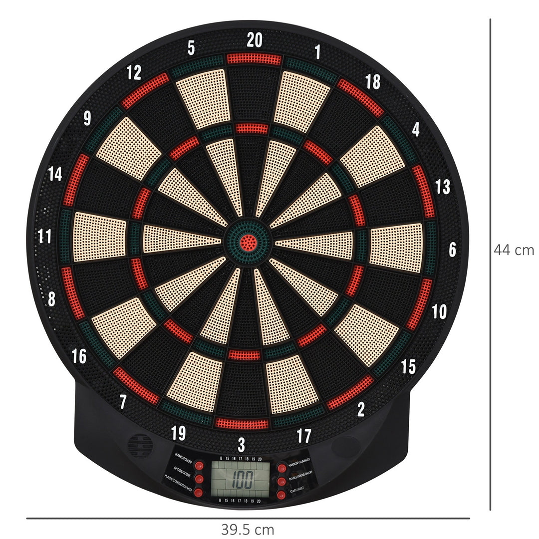 LCD Electronic Dartboard Set Features 26 Games w/ 185 Variations and Include 6 Darts Multi-Game Option Ready-to-Play