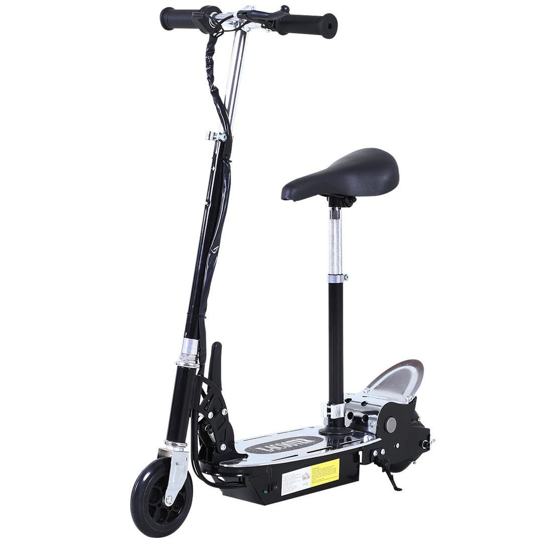 MCL Foldable Powered Scooter with Adjustable Seat, Brake, Black