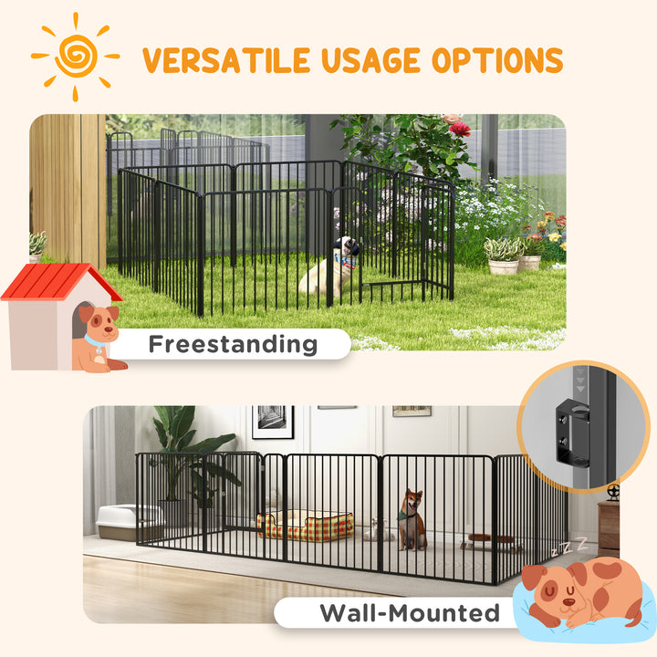 80cm 8 Panels Heavy Duty Dog Pen, Pet Playpen for Indoors, Outdoors, Small, Medium Dogs