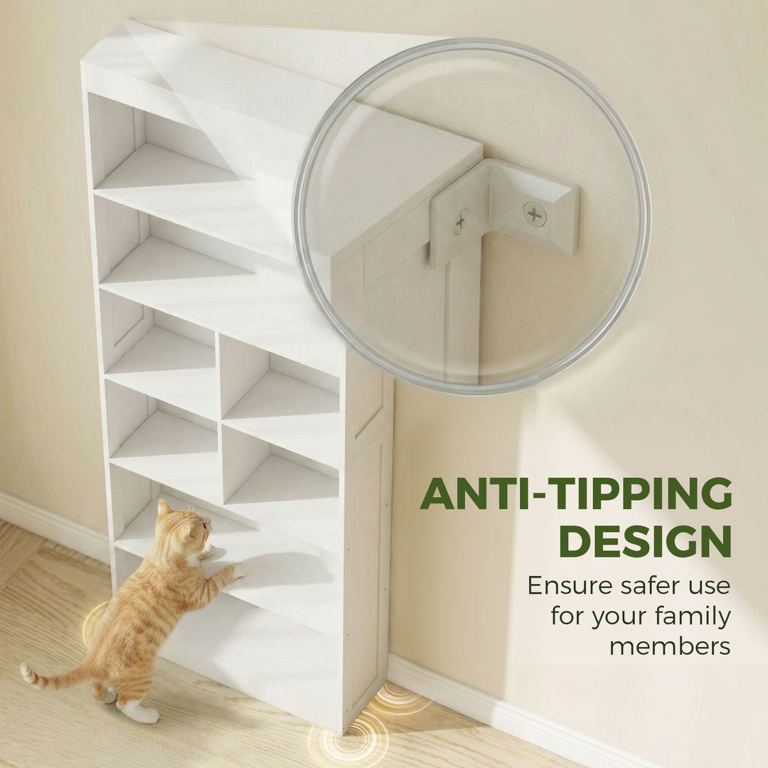 Bookcase, 6-Tier Bookshelf with Open Storage Shelves, Cubes, 180 cm Ta