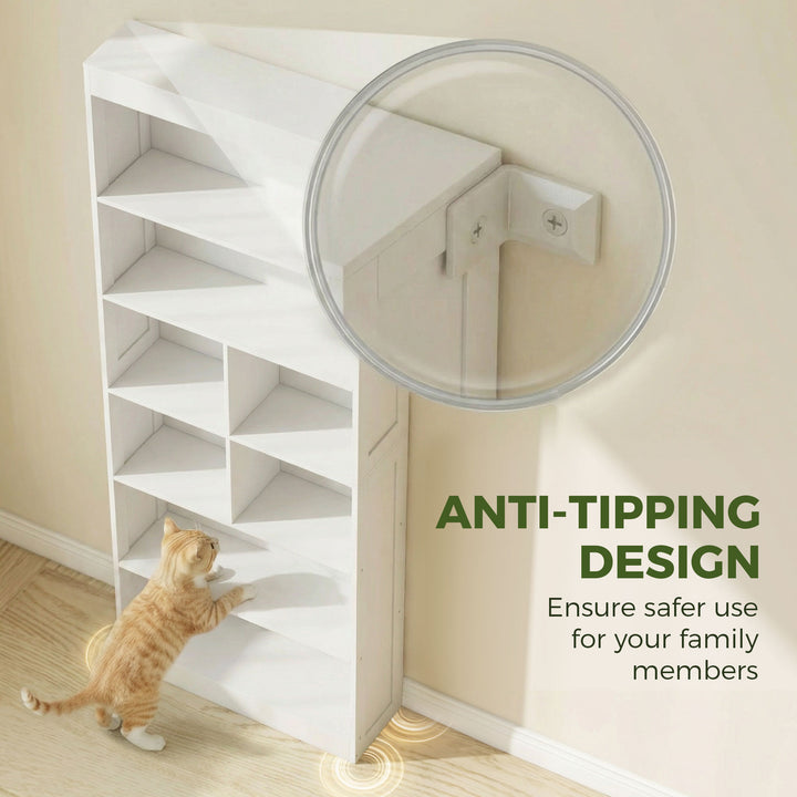 Bookcase, 6-Tier Bookshelf with Open Storage Shelves, Cubes, 180 cm Ta