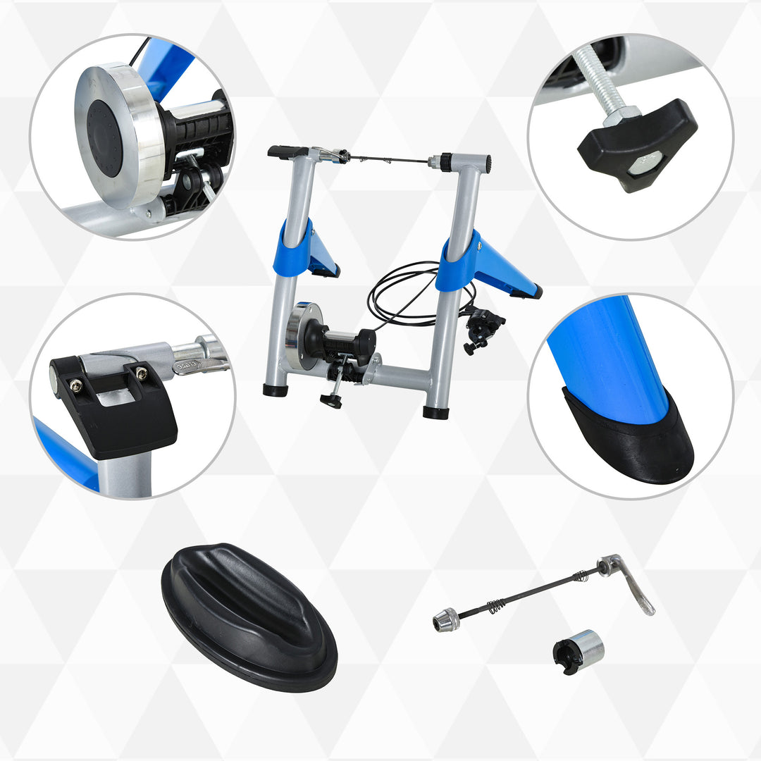 Indoor Bike Trainer, Foldable Turbo Trainer Bike Stand with 8 Level Magnetic Resistance, for 650C, 700C or 26"-29" Wheels