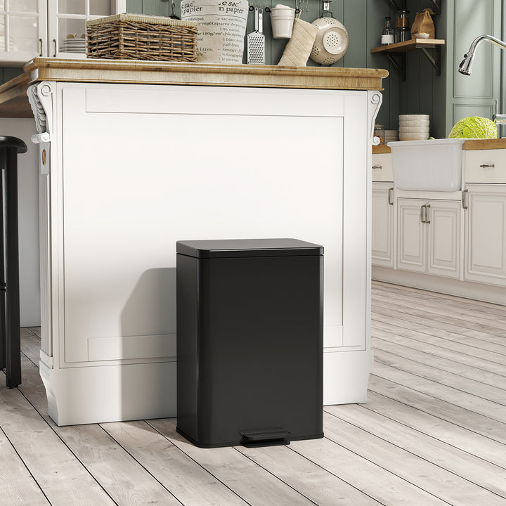 20L Kitchen Bin with Soft-Close Lid and Stay-Open Function, Stainless 