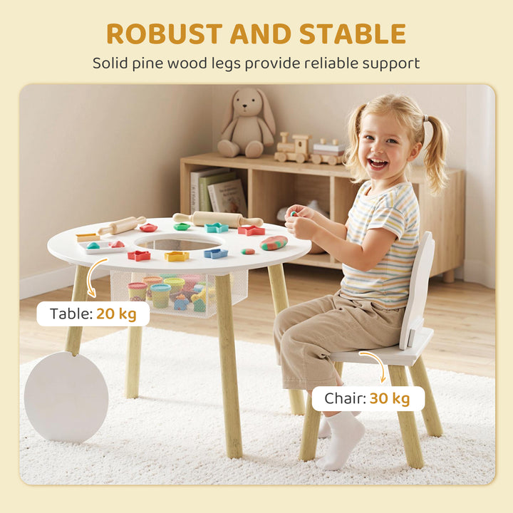 Kids Table and Chairs Set with Storage Bag Toddler Table and Chairs Se