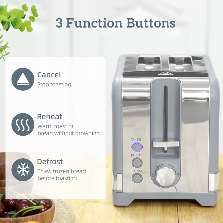 MCL Sleek Textured Kettle and Toaster Set - Grey