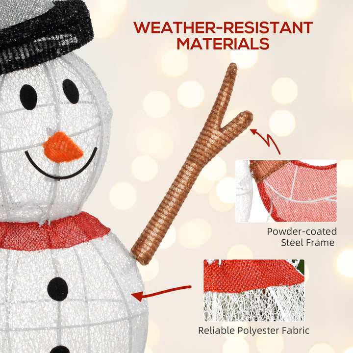 3ft 78 LED Light Outdoor Snowman Decoration, with Accessories