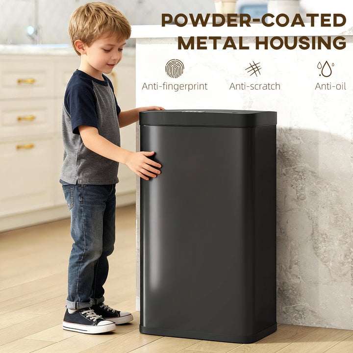 45L Stainless Steel Sensor Bin - Silver Tone