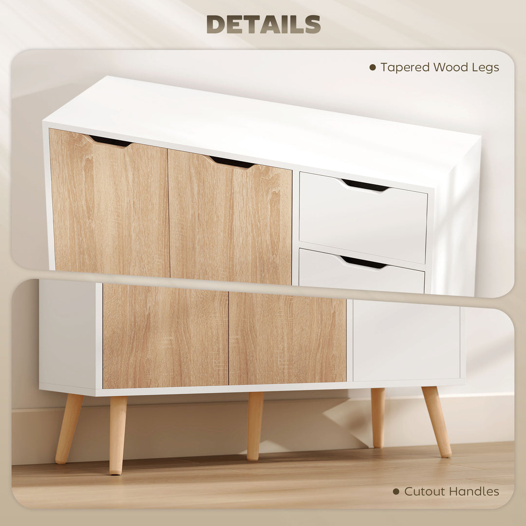 MCL Sideboard Floor Standing Storage Cabinet with Drawer for Bedroom, Living Room, Home Office, Natural
