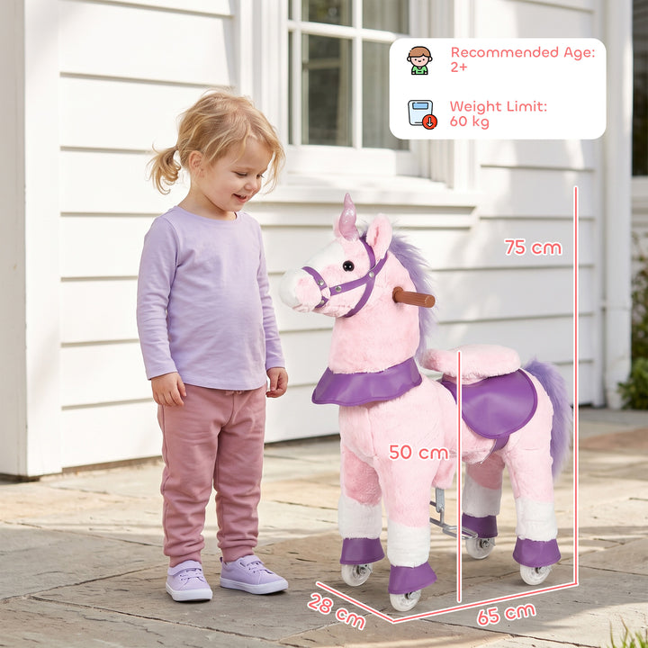 Ride on Horse Pedal Ride On Walking Horse Toy Rotatable Head Neighing - view 3