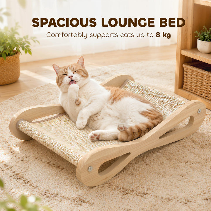 2 in 1 Sisal Cat Scratcher Bed Cat Scratching Board and Lounger 60 x 3