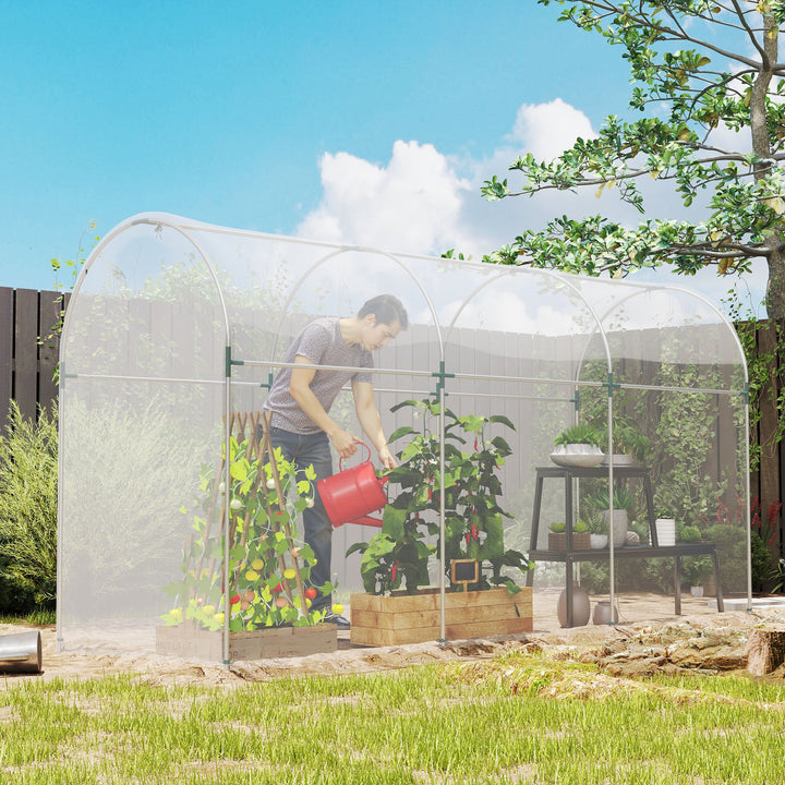 6 X 10m Heavy Duty (150um/6mil) Polypropylene Greenhouse Cover Replacement, UV Resistant Waterproof Plastic Polytunnel Cover, Clear