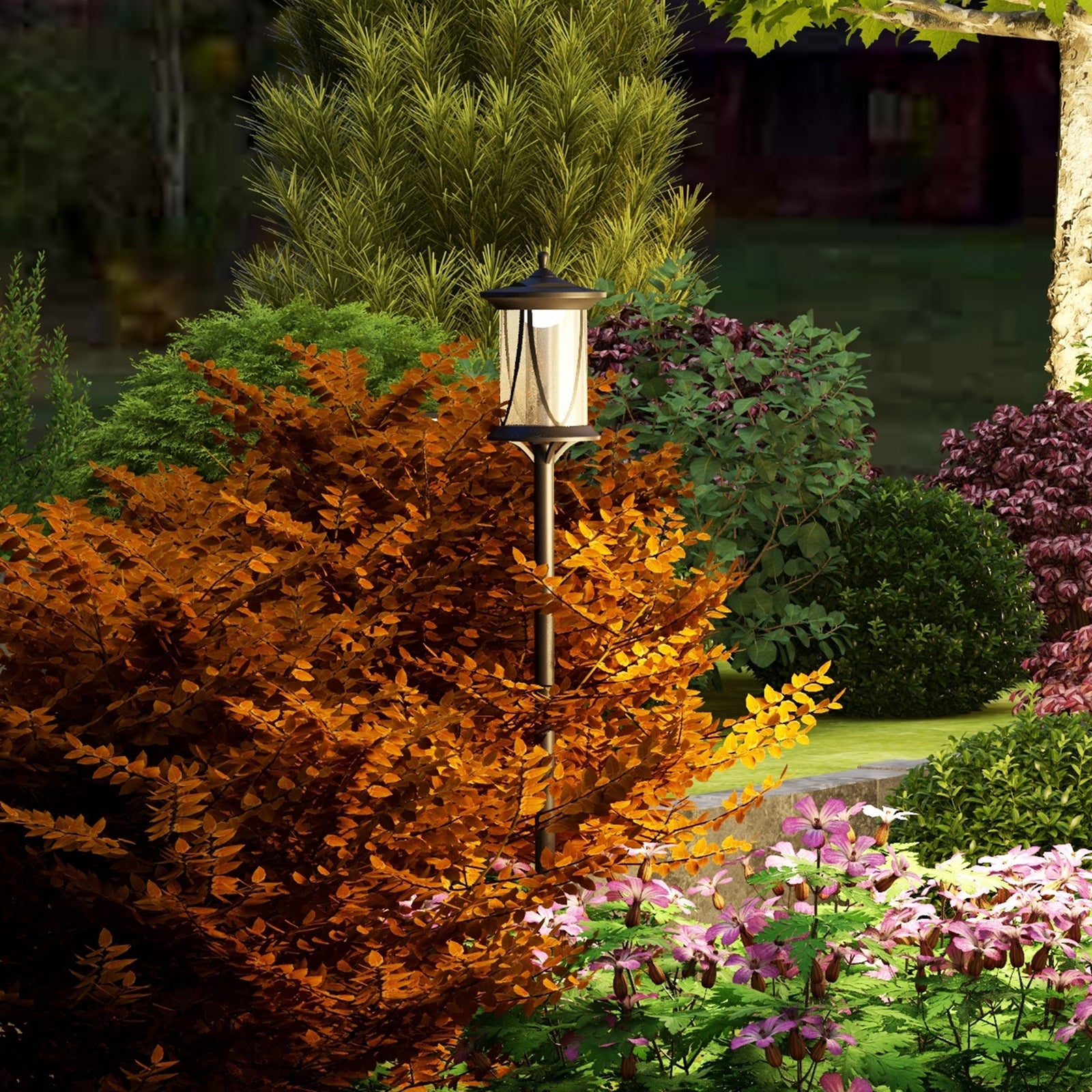 Solar Lamp Post Light, 1.3 M LED Outdoor Street Light, Waterproof IP44 for Patio, Garden, Pathway, Cool White