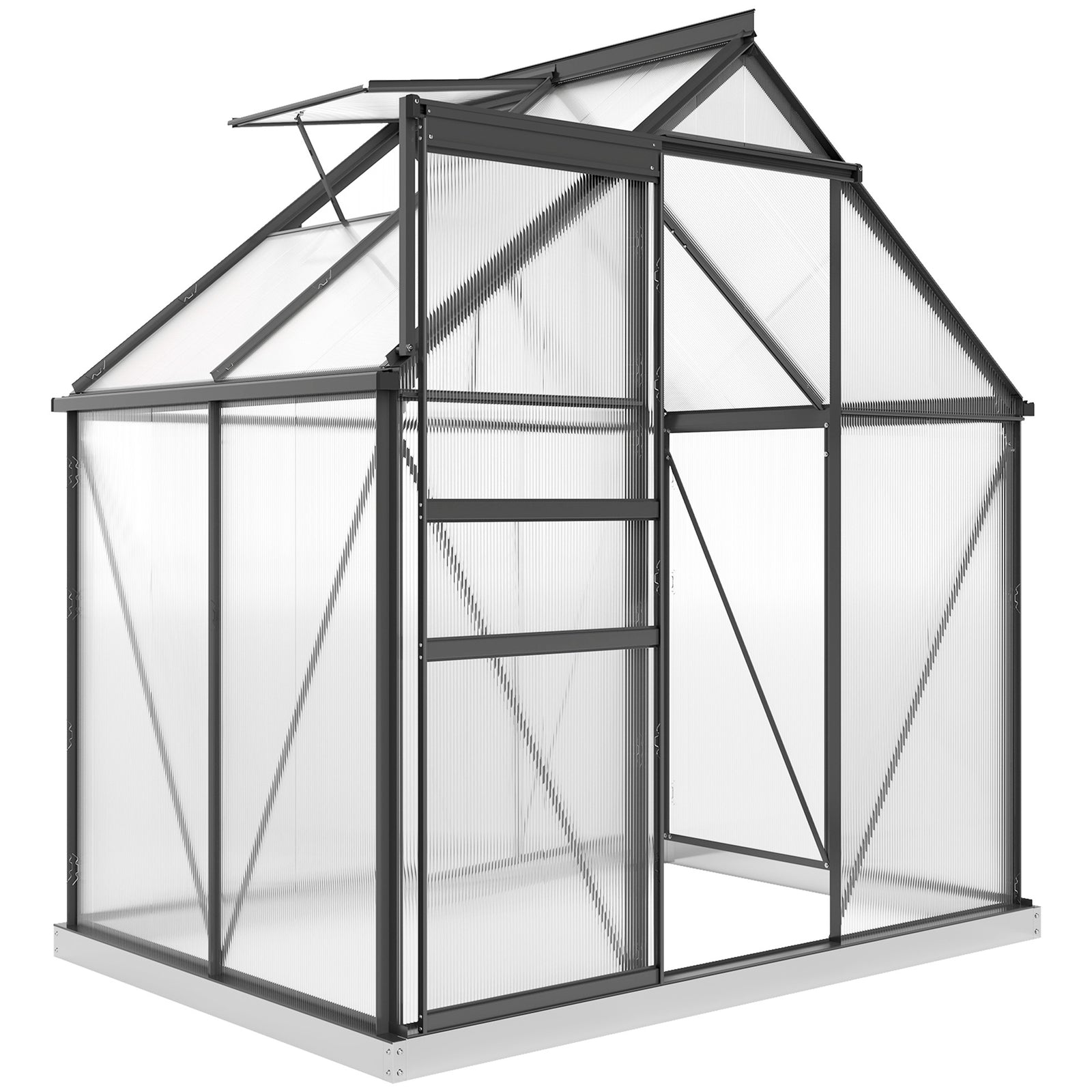 192.5 x 131cm Walk-In Polycarbonate Greenhouse