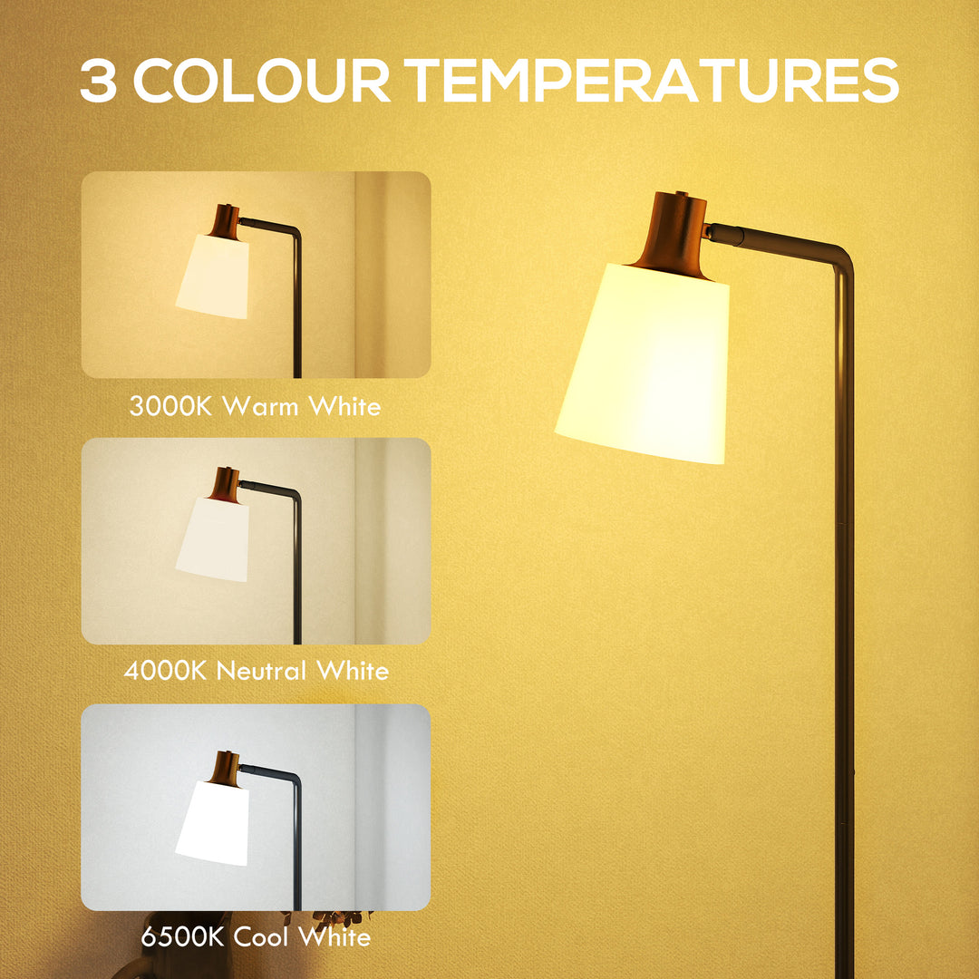 Floor Lamp with 350° Rotatable Head, Modern Standing Lamp with 3000K/4000K/6500K Colour Temperatures for Living Room Bedroom Office