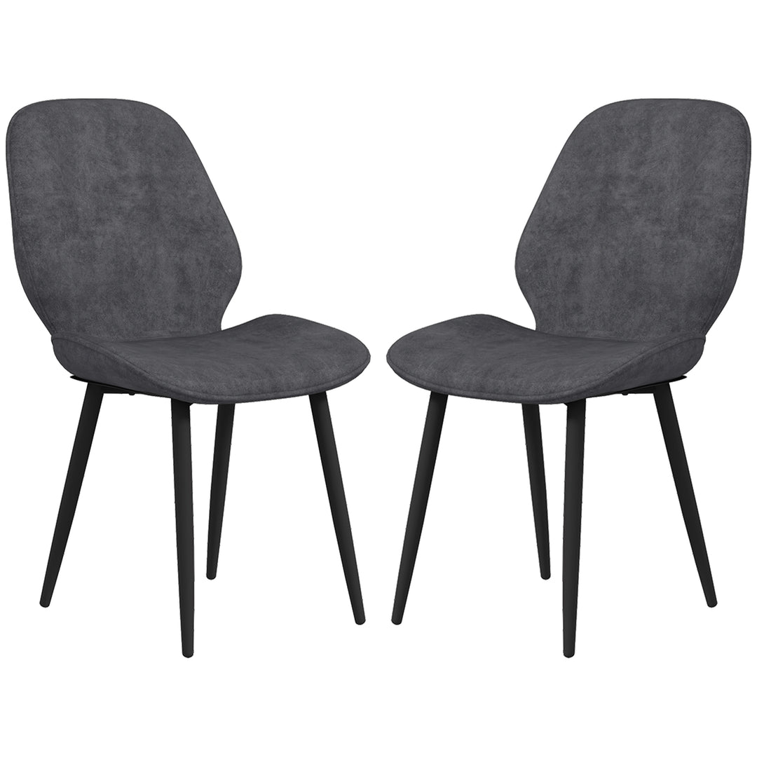 Velvet Dining Chairs, Set of 2 Dining Room Chairs with Metal Legs for Living Room, Dining Room, Grey