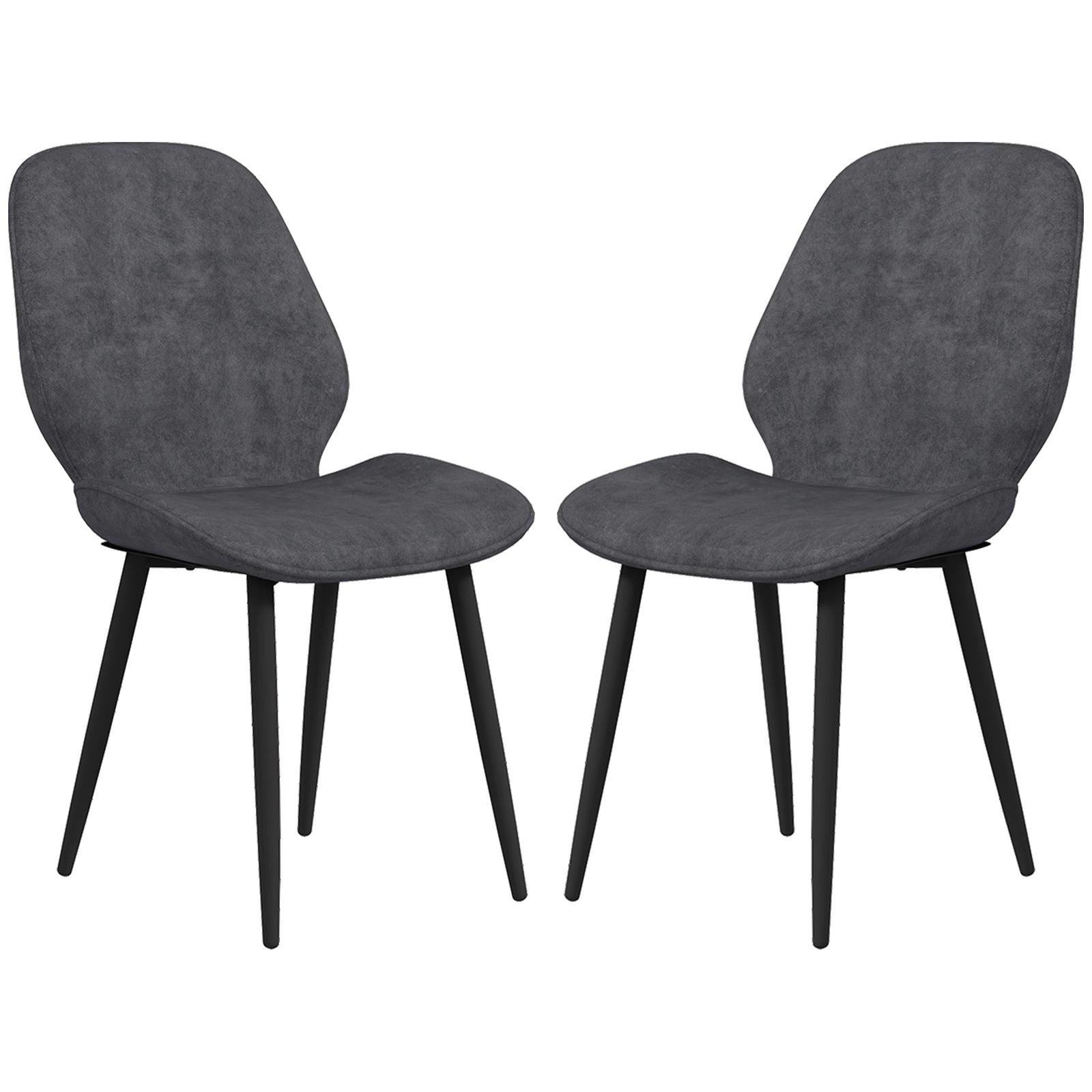Velvet Dining Chairs, Set of 2 Dining Room Chairs with Metal Legs for Living Room, Dining Room, Grey