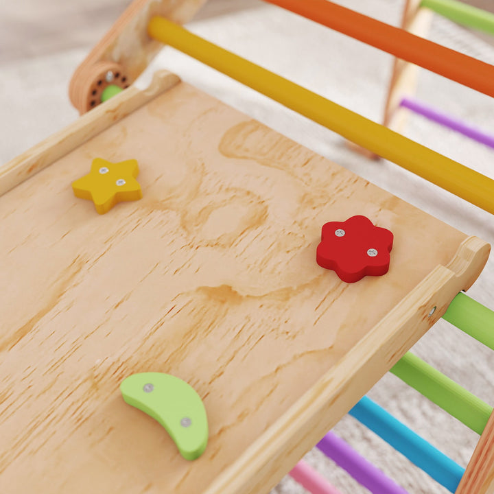 9 in 1 Toddler Climbing Frame with Ramp, Slide, Arch, Ladder, Blackboard for 18-48 Months
