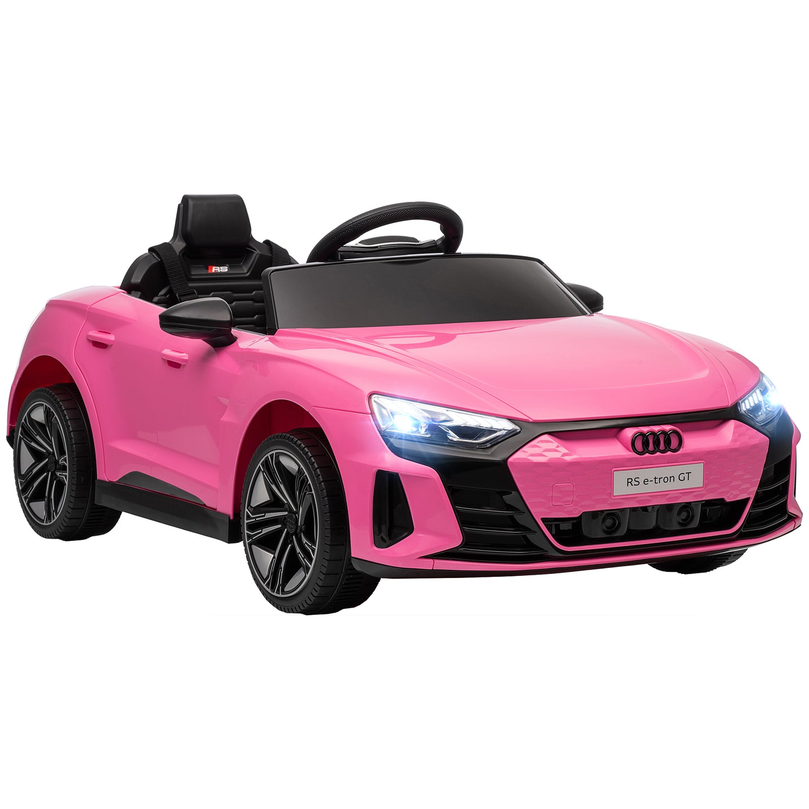 Audi Licensed 12V Kids Electric Ride-On, with Remote Control, Suspension System, Lights, Music, Motor - Pink