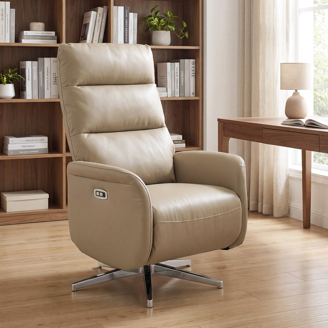 Power Recliner Chair, Swivel Electric Reclining Chair with Type C+USB,