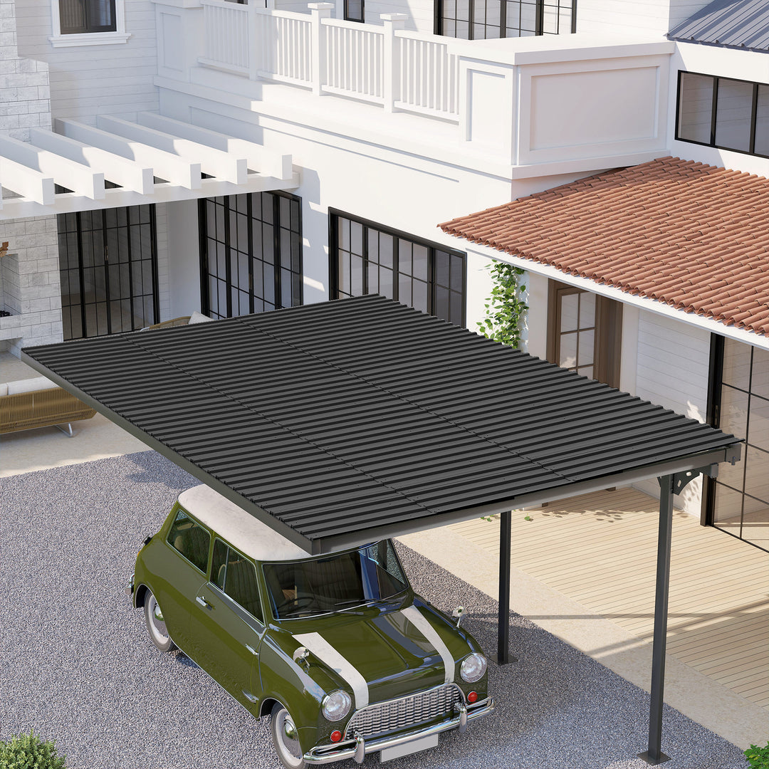 Set of 12 Corrugated Steel Roof Sheet Panels - Black