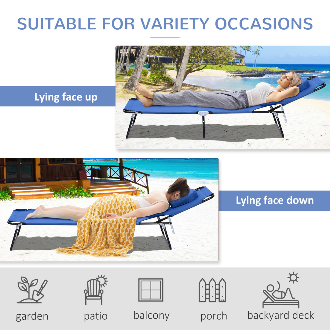 Reading Hole Sun Lounger - Blue